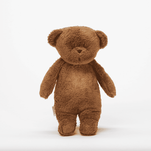 Moonie 2.0 Humming Bear Caramel aus Bio-Baumwolle mit Naturklängen und Nachtlicht