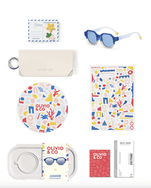 Olivio&Co. Junior #D Sonnenbrille Colorblock Sea getragen