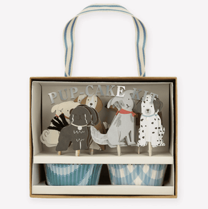Meri Meri Cupcake Set für die Hundeparty, ausgepackt