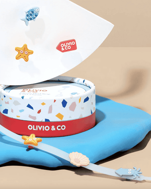 Brillenband Blau von Olivio&Co., Kette zum Anbringen im Detail