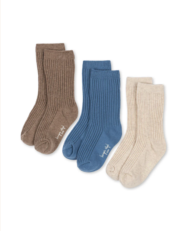 Lot de 3 paires de chaussettes côtelées Sleet Mix