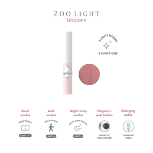 Einhorn Nachtlicht von The Zoo Family mit wiederaufladbarem 500-mAh-Akku