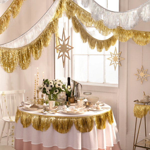 Gold-Lametta Muschelgirlande