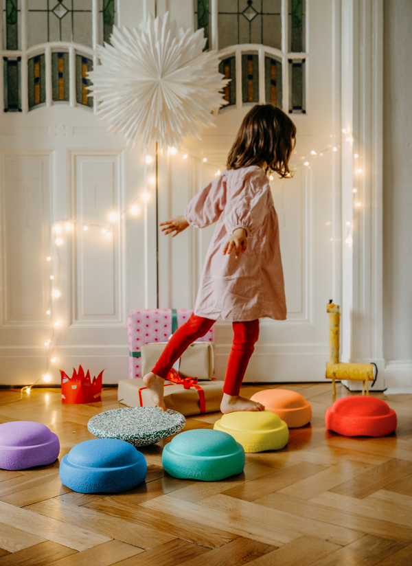 Limited: Stapelstein® Rainbow Classic 6 + gratis Board dark green & blush