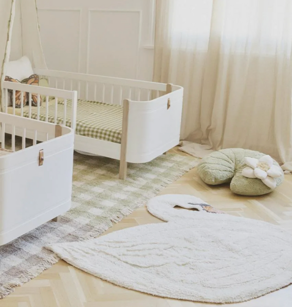 Waschbarer Teppich Schwan