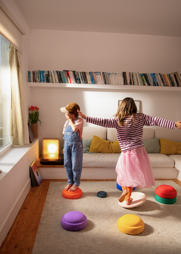 Stapelstein® Spring Special Rainbow Classic 6 + free board and mini dark blue