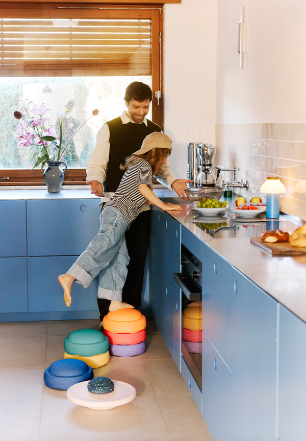 Stapelstein® Spring Special Rainbow Classic 6 + free board and mini dark blue