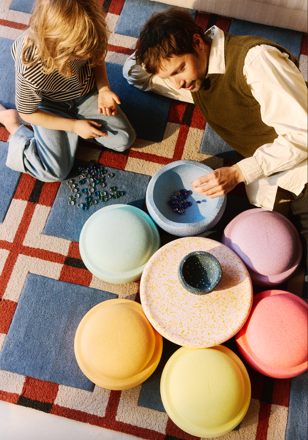 Stapelstein® Spring Special Rainbow Pastel 6 + free board and mini dark blue