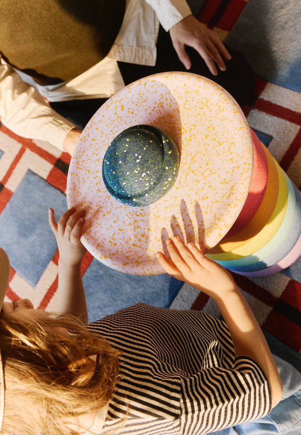 Stapelstein® Spring Special Rainbow Pastel 6 + free board and mini dark blue