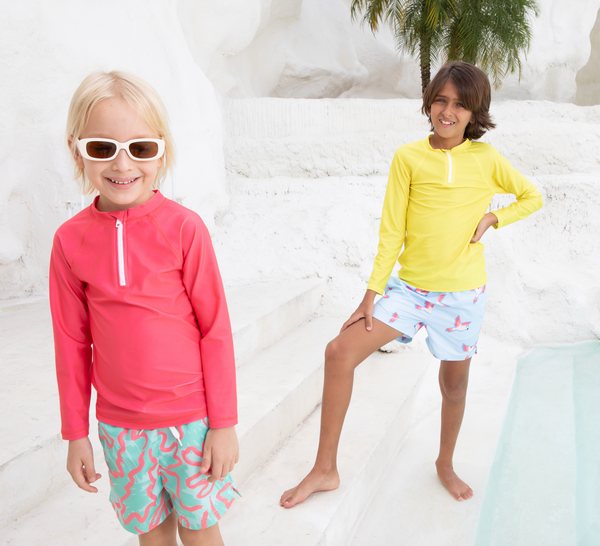 T-shirt UV manches longues jaune