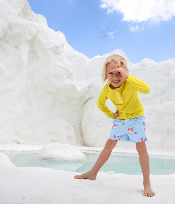 T-shirt UV manches longues jaune