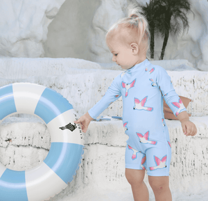 Kindisch Baby-Badeanzug Parrot am Strand