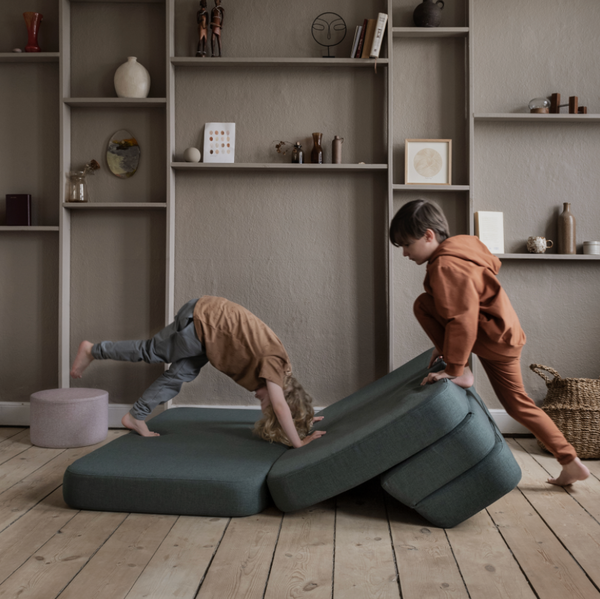 KK Faltbares Spielsofa - Dark Green w. Green