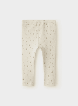Lil'Atelier Leggings Turtledove Flower für Kleinkinder – Rückansicht