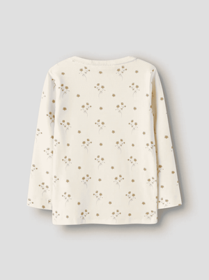 Lil'Atelier Langarm-Shirt Coconut Milk Flower Yellow – Rückansicht
