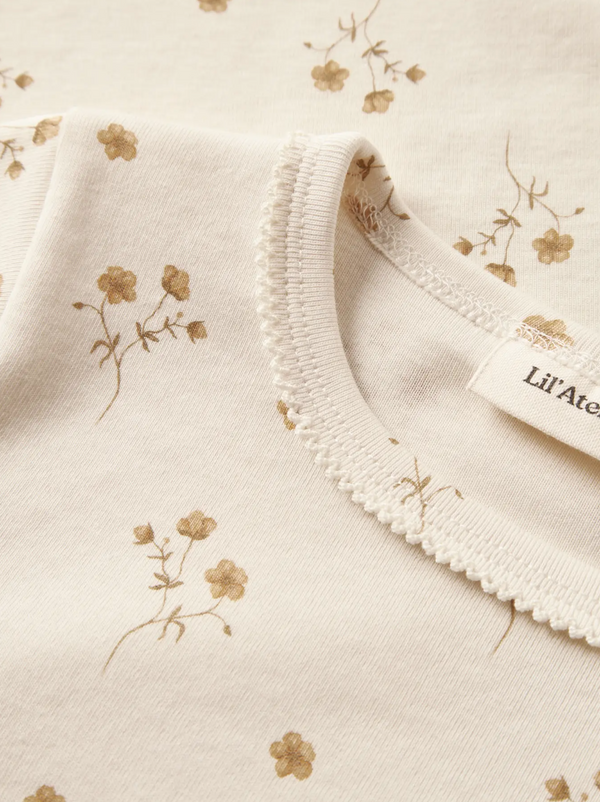 Langarm-Shirt Coconut Milk / Flower Yellow