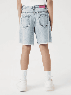 Name it Wide Jeans-Shorts Light Blue Bleached, Detailansicht
