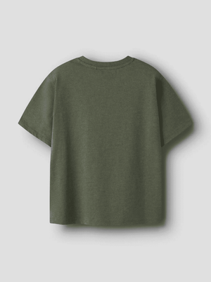 Name it T-Shirt Riffle Green aus atmungsaktivem Stoff