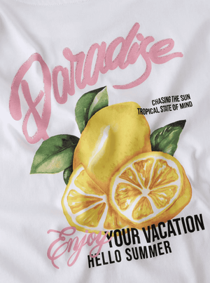 Name it T-Shirt Bright White Paradise, Vorderansicht