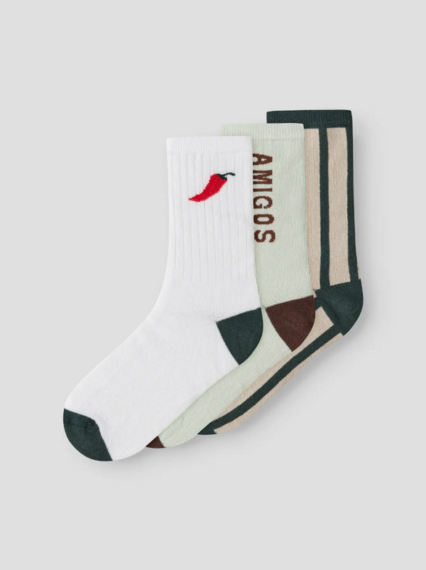 3-Pack Socken Cloud Dancer Chateau Gray + Pale Aqua