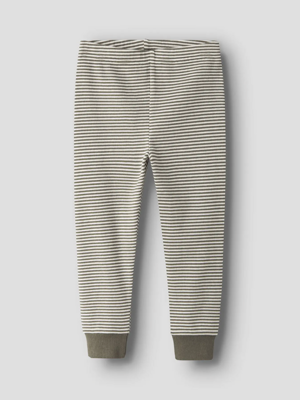 Geripptes Pyjama Dusty Olive Stripes