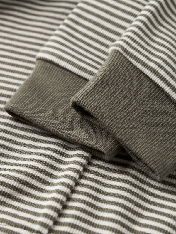 Geripptes Pyjama Dusty Olive Stripes
