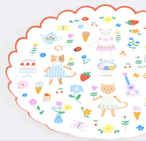 Meri Meri Partyteller Kitten Club – Detail des Randes