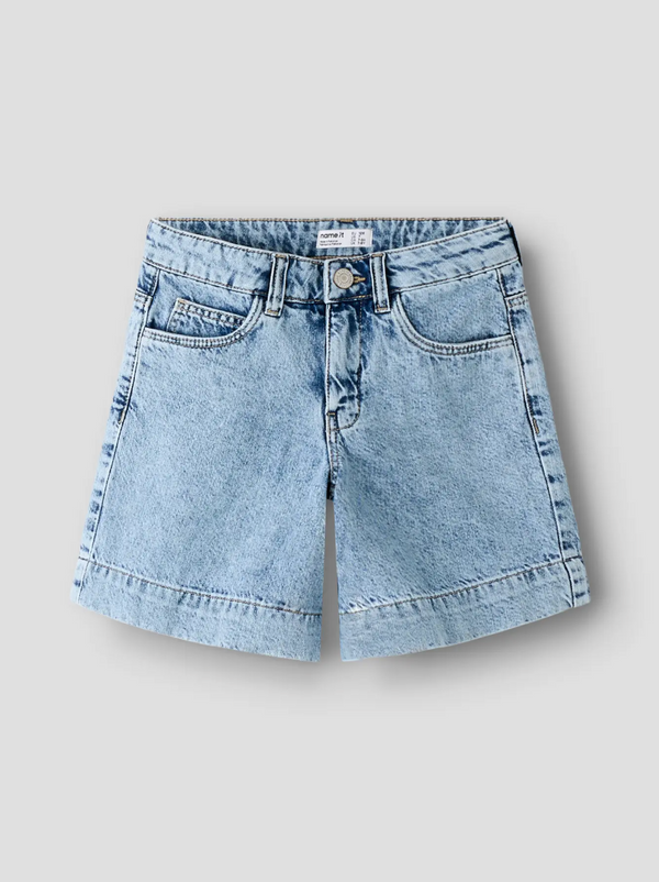 Jeans Long Shorts Light Blue Bleached