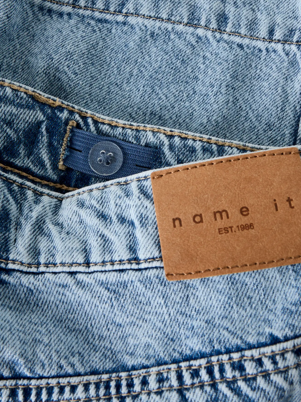Jeans Long Shorts Light Blue Bleached