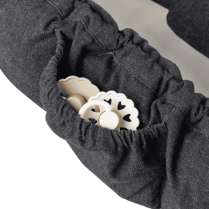 Sebra Bettnestchen Dark Grey Melange mit Baby