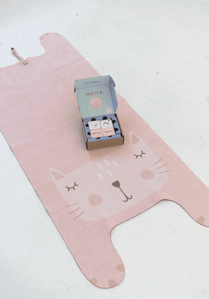 YOGITIER Kinder-Yogamatte Kimi die Katze Gesamtansicht