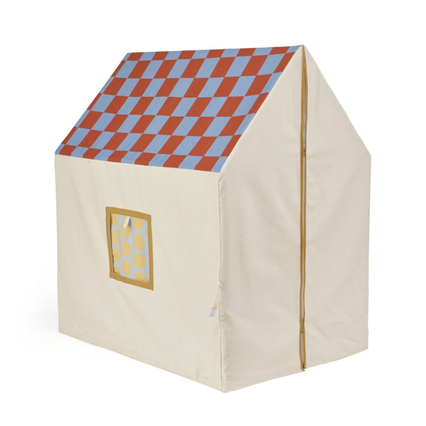 Spielhaus-Zelt von Kids Concept mit Giebeldach und Fensterausschnitten