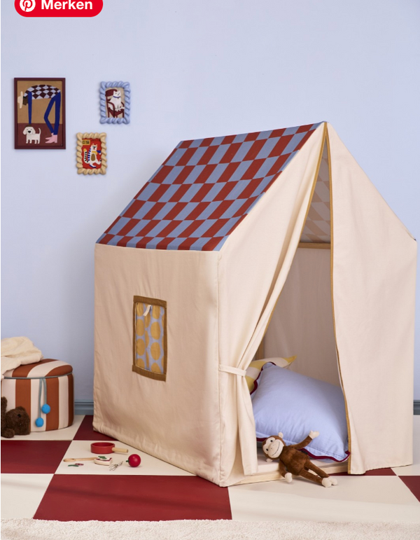 Hauszelt von Kids Concept, Fenstervorhänge zum Aufrollen im Detail