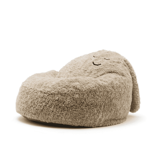 Kids Concept Sitzsack Snuggle aus weichem Fellimitat mit langen Ohren