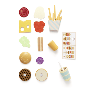 Burger-Brötchen mit Patty aus dem Kids Concept Spielset, empfohlen ab 2 Jahren