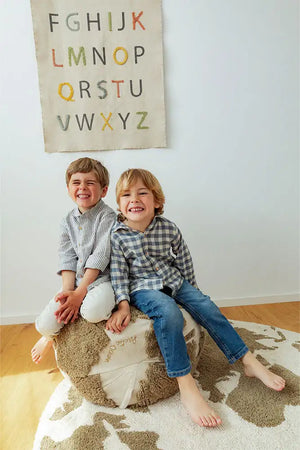 Lorena Canals Teppich World Map aus recycelten Materialien – Detail