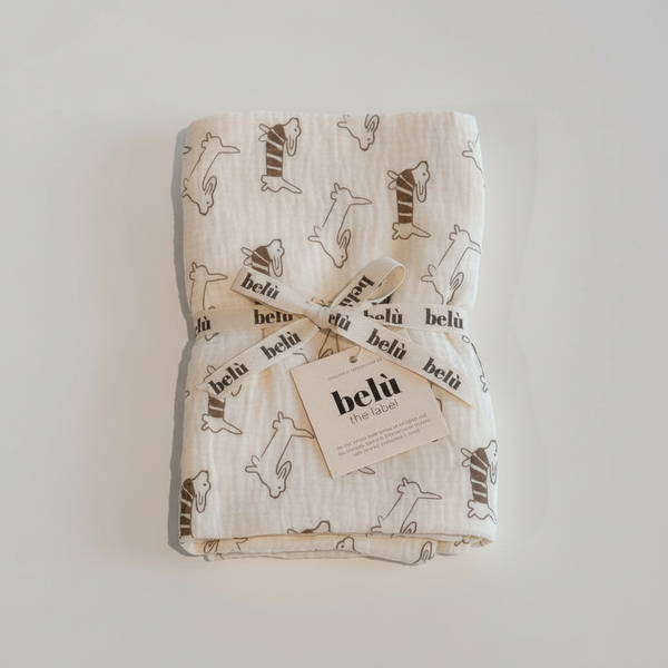 Enveloppe en mousseline pour teckel