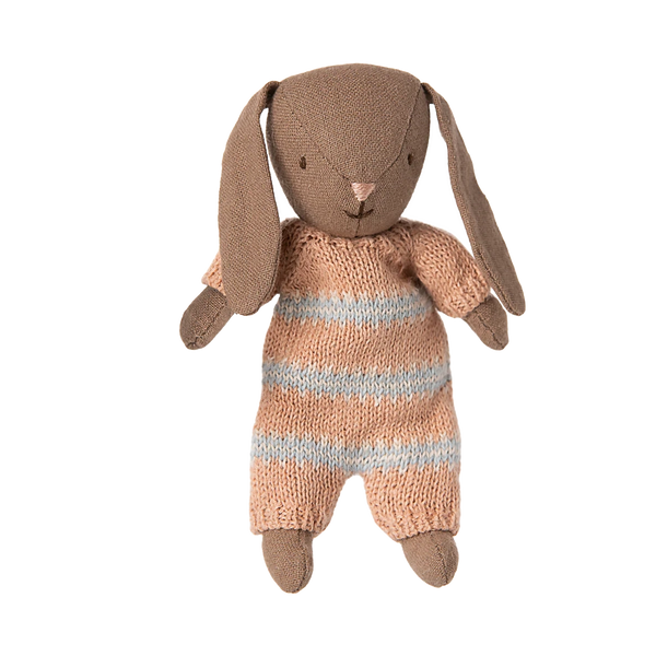 Winter Bunny Micro Brown / Dusty Rose Knit Suit 