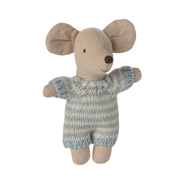 Babymaus in Tragetasche Blau