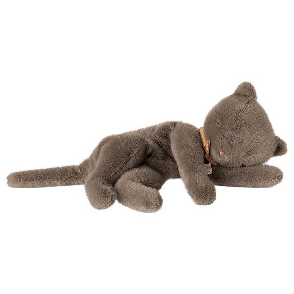 Schlafendes Kätzchen Plüsch Medium Grau