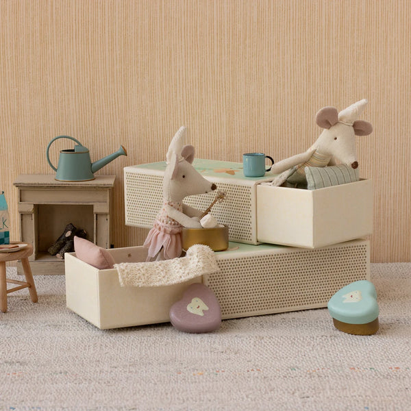 Zahnfee Maus in Streichholzschachtel