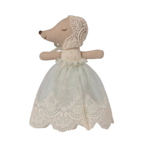 Maileg Baby Maus im Kleid Mint zum Spielen