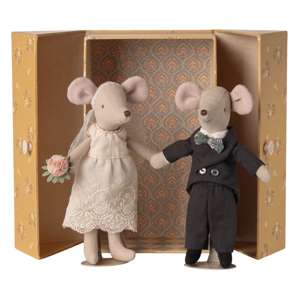 Hochzeitsmäuse-Paar Mama & Papa Mäuse in Box