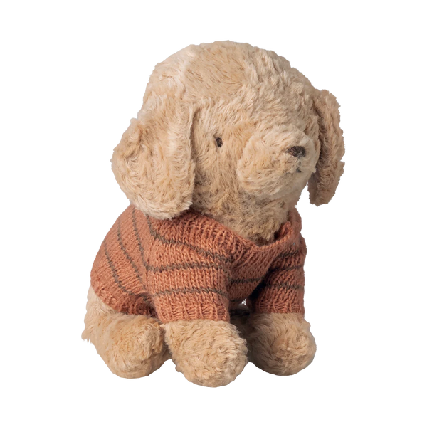 Gestrickter Pullover für Welpe Koralle