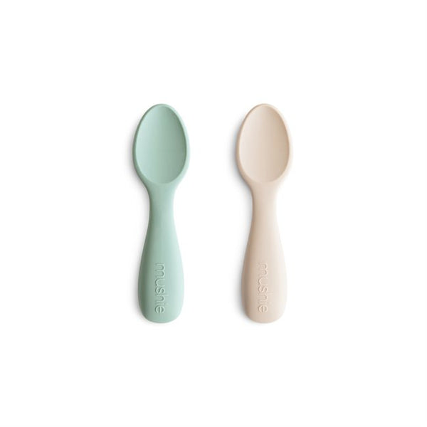 2-Pack Starter Silicone Spoons Cambridge Blue/Shifting Sand