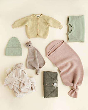 Hvid Cardigan Inga Light Yellow nahtlos gestrickt