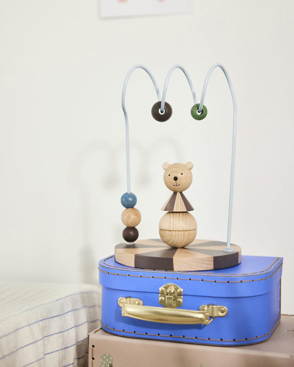 Boulier Ours de Cirque Nature/Bleu Poudré