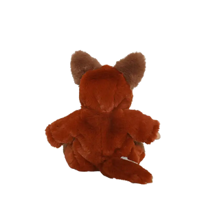 Detailaufnahme des Fuchs-Outfits der Olli Ella Dinkum Doll Freddy
