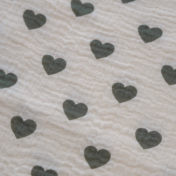 3-Pack Musselin-Mulltücher Green Heart