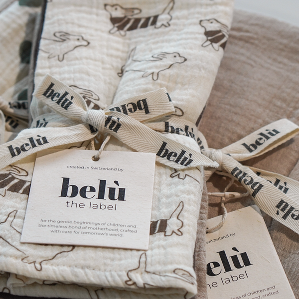 5-Pack Musselin-Waschlappen Sausage Dog